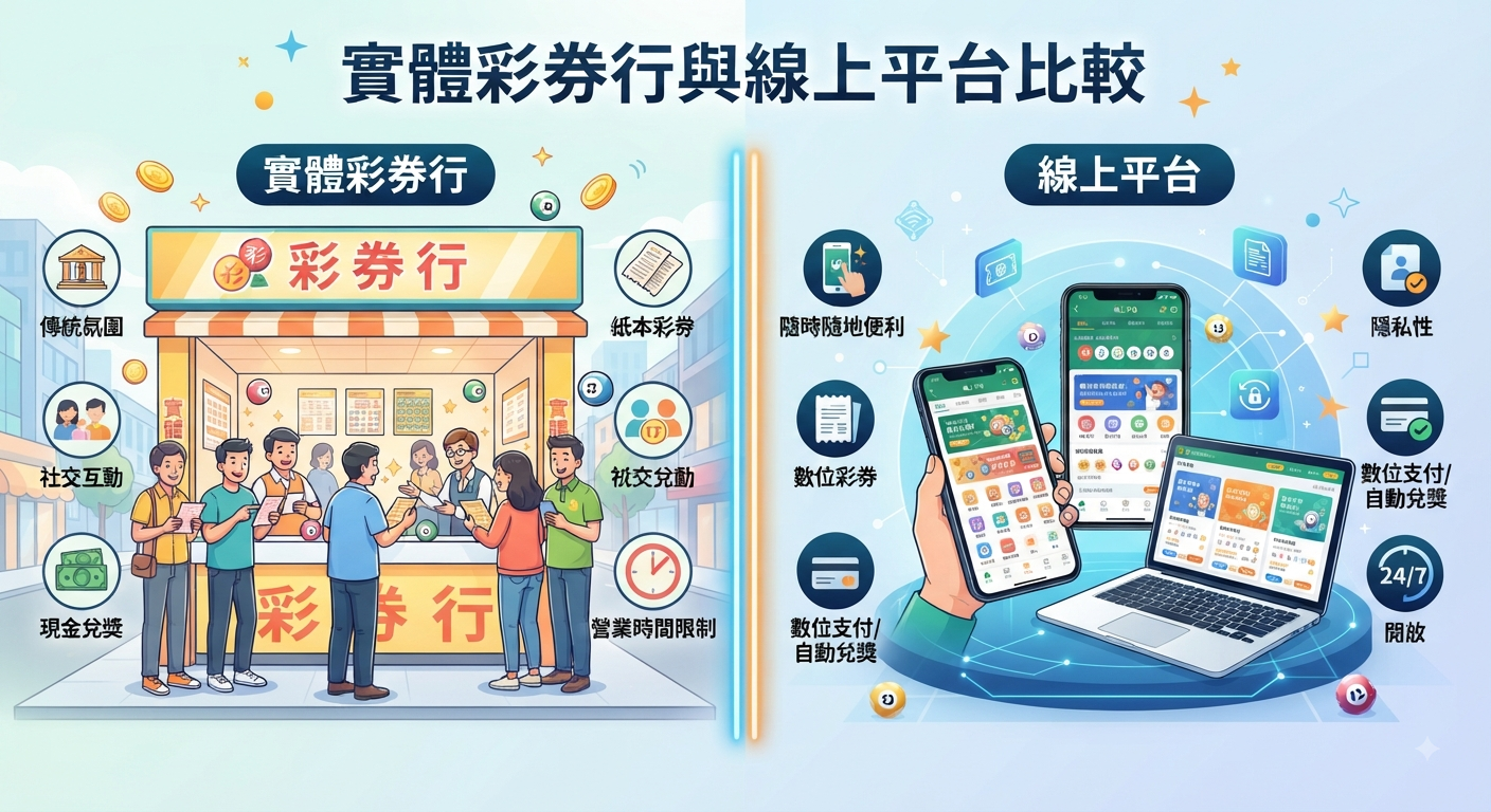 實體彩券行與線上平台比較
